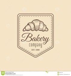 bakery logo with croissant on the label