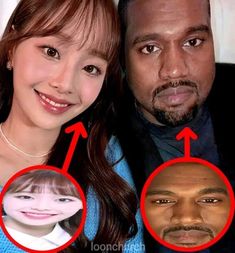 an image of two people with different facial expressions on their faces and the same woman's face