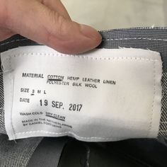 a label on the back of a pair of jeans