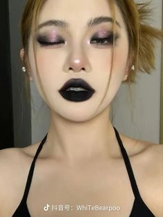 Vampy Makeup, Eye Makeup Pictures, Black Lipstick, Purple Makeup, Ethereal Makeup, Eye Makeup Designs, Dope Makeup, Edgy Makeup, Makeup Eye Looks