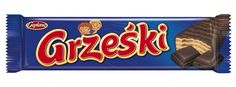 an image of a chocolate bar with the word grzeski on it's wrapper