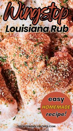 the cover of wingstop louisiana rub recipe