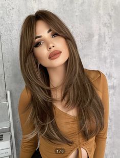 Sweeping Fringe Long Hair, Middle Parting Bangs Long Hair, Long Bob Indian Hair, Trendy Long Hairstyles With Bangs, Round Face Long Bangs, Best Layered Haircut For Long Hair, Curtain Bangs Dark Hair With Highlights, Long Brown Hair Side Bangs, Volume Haircuts For Medium Hair