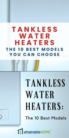 the tankless water heater is on display