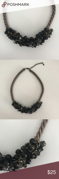 I just added this listing on Poshmark: Navy Beaded Statement Necklace. #shopmycloset #poshmark #fashion #shopping #style #forsale #Jewelry Blue Gray