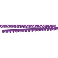 a purple ribbon with white dots on it