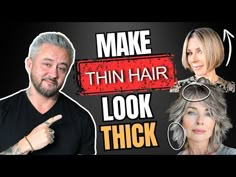 5 Hairstyles That TRANSFORM THIN HAIR TO THICK! - YouTube Crown Volume Hair, Curling My Hair, Makeover Hair, 5 Hairstyles, Products For Hair, Hair Styling Tips, Styles For Women Over 50, Butterfly Haircut, Short Hairstyles Fine