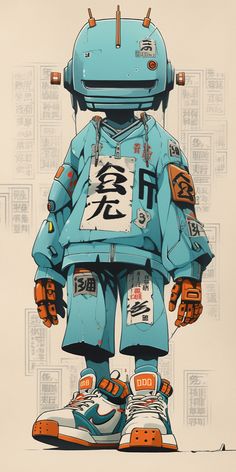 Vintage Robots, Graffiti Characters, A Robot, Dessin Adorable, 판타지 아트, Cartoon Character Design, 영감을 주는 캐릭터