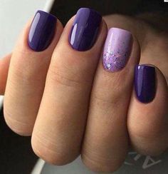 Dark Purple Nail Polish, Purple Gel Nails, Dark Purple Nails, Light Nail, Unghie Sfumate, Purple Nail Art, Purple Acrylic Nails, Purple Nail Polish, Purple Nail Designs