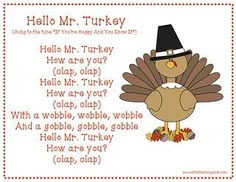 a turkey with a hat on it's head and words in the bottom corner