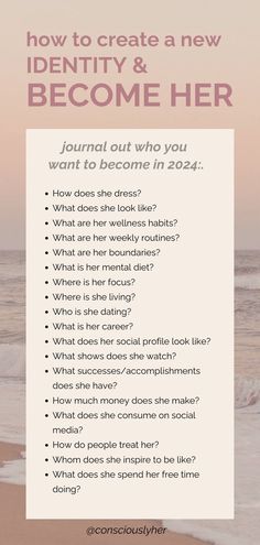 How To Create A New Identity, Dream Life Questions, How To Find Your Identity, How To Be Different From Others, How To Have A Personality, New Identity Aesthetic, How To Write About Yourself, Dream Life Journal Prompts, Identity Prompts