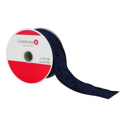 a roll of blue and red ribbon on a white background with the words celebrate it