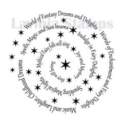 a circular design with stars in the middle and words below it that read world of fantasy dreams