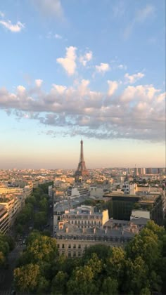 the eiffel tower towering over the city of paris