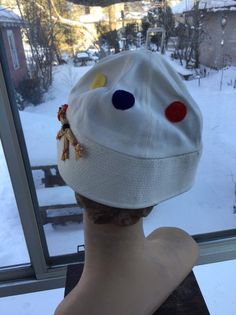 "**CHILDS HAT** Vintage 1950's 1960's Childs white hat. Has felt Polka Dots and a Straw Horse adorning it. Reads *Just Horsin Around* on the front. *SCROLL DOWN FOR MORE INFORMATION* **I DO COMBINE SHIPPING** CONDITION: Has 2 discolorations on the front. One by the letter R in Horsin and by the R in Around. MEASURES: Inside circumference-21\" Height-5 1/2\" *WE APOLOGIZE~BUT WE NO LONGER SHIP TO GERMANY, ITALY OR SPAIN. IF ORDERS COME IN FROM GERMANY, ITALY OR SPAIN, WE WILL HAVE TO CANCEL THEM Vintage White Brimmed Hat, Vintage White Hat, One Size Fits Most, Vintage White Hat One Size Fits Most, Vintage White Brimmed Mini Hat, Vintage White Brimmed Costume Hats And Headpieces, Vintage White Brimmed Costume Hat, White Vintage Hat, 1960s Hats, The Letter R