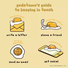 an image of someones guide to keeping in touch