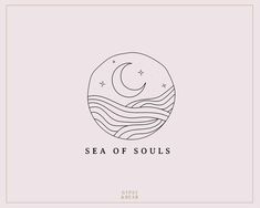 the logo for sea of soul's, which has waves and stars on it