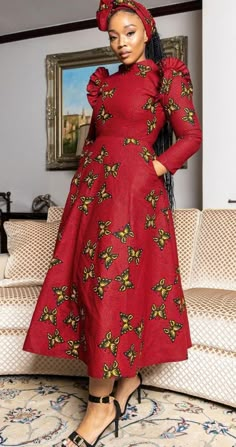 Madam Gown Styles, South African Traditional Dresses, African Traditional Wear, African Print Clothing, Africa Dress