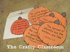 the crafty classroom pumpkins have been made to look like they are saying goodbye