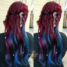 Nails Dark, Rainbow Hair Color, Hair Color For Women, Ideas Nails, Hair Dye Colors, Rainbow Hair, Cool Hair Color, Grunge Hair, Hair Color Trends