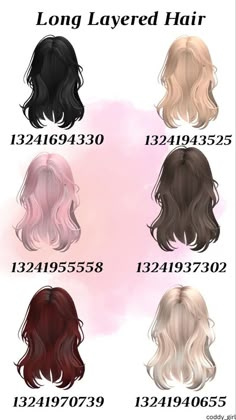 Blonde Hair Roblox, Roblox Hair Codes, Brown Hair Roblox, Roblox Ids, Roblox Hair, Bloxburg Outfit Codes