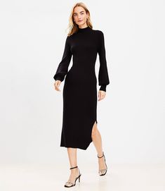 Ribbed Turtleneck Midi Sweater Dress New Trendy Dresses, Extra Dresses, Sweater Dress Petite, Midi Sweater Dress, Trendy Skirts, Black Sweater Dress, Shiny Clothes, Holiday Party Dresses, Special Occasion Outfits