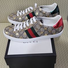 Brand New Gucci Supreme Women's Ace Sneaker. With Box And Dustbags. Shoes Were A Store Return But Are Brand New. Any Questions Please Ask. 100% Authentic!! Remember Any Purchase You Make On Poshmark For $500 & Up...Poshmark Authenticates It For Free Before It Is Delivered To You.Currently $750 On Gucci Website. Shose Design, 2024 Sneakers, Shoes Gucci, Trendy Shoes, Gucci Shoes, Womens Shoes Sneakers, Low Top, Vision Board, Shoes Sneakers