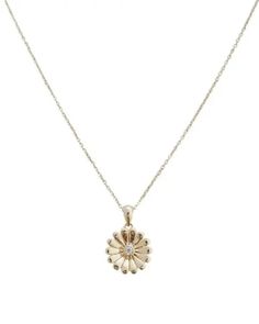 A playful pendant of a blooming daisy with the tiniest crystal dot in its center bud. We love wearing this stunner solo or alongside another chain-linked friend. Length: adjustable 18" - 21". Charm: 12mm.Our materials make for an amazing, high quality, seamless, jewelry piece with longevity. Necklaces are plated with 18k gold, 18k rose gold, or rhodium and finished with a protective coating. A little secret we'll keep between us: it looks way more than it costs.Made In: United States Flower Necklace Gold, Between Us, Loafer Mules, Shoes With Jeans, Flower Necklace, 18k Rose Gold, Bag Sale, Jewelry Pieces, Loafer Flats