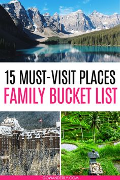 Guide to 15 diverse and exciting travel destinations suitable for family vacations and adventures across the globe. Breathtaking Nature, Bucket List Family, Travel Bucket List Usa