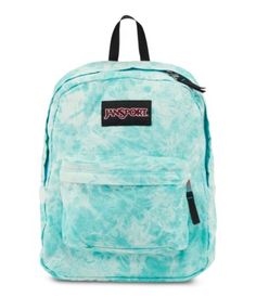 a blue backpack with the words jansport on it