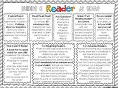 the reading reader poster with text and pictures