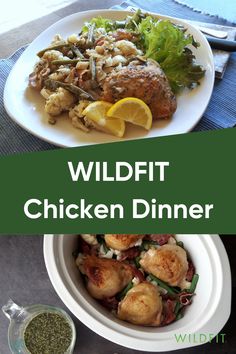 wildfit chicken dinner with lemons and herbs