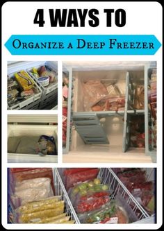 four ways to organize a deep freezer