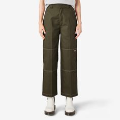 Women’s Relaxed Fit Double Knee Pants - Dickies US Dickies Pants Outfits Women, Colored Pants Outfits, Double Knee Pants, Dickies Women, Knee Pants, Dickies Pants, Toddler Boy Shoes, Colored Pants, Twill Pants