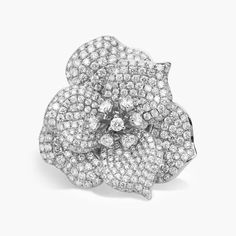 Diamonds bloom on this 14k white gold fashion ring designed with a unique diamond flower and textured band. Diamond Flower Ring, Diamond Fashion Rings, Unique Diamonds, Diamond Flower, Fashion Ring, Flower Ring, Gold Fashion, Ring Designs, Fashion Rings