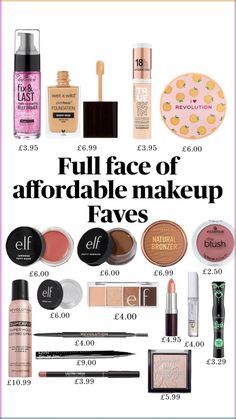 Drugstore makeup faves #makeup #makeupproducts #inspo #beauty Drugstore Makeup For Acne Prone Skin, Good Drugstore Makeup, Drugstore Contour, Drugstore Makeup Must Haves, Walmart Makeup, Concealer Tips, Affordable Makeup Brands, Dish Gloves