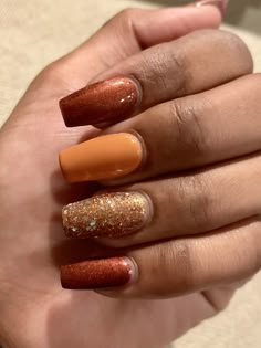 Holiday Nails Thanksgiving, Thanksgiving Nails Color, Nails Thanksgiving, Simple Fall Nails