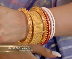 Bengali Bangles Gold, Gold Chur Design, Sakha Pola In Gold, Bengali Bridal Jewellery, Sakha Design, 22 Carat Gold Jewellery, Unique Gold Jewelry, Unique Gold Jewelry Designs, Gold Jewelry Designs