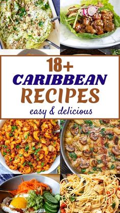 the cover of an easy and delicious recipe book with images of different dishes in it