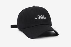 Hello Weekend Hat available in 6 different colors. Getting in the weekend with style! Key Characteristics: Strap Type: Adjustable Material: Cotton Shipping Guaranteed safe + secure checkout 100% money back guarantee Not sold in stores, limited quantity available Trendy Beach Dad Hat, Trendy Vacation Dad Hat Snapback, Trendy Cotton Baseball Cap For Vacation, Trendy Dad Hat Baseball Cap For Vacation, Trendy Dad Hat For Vacation And Spring, Trendy Snapback Dad Hat, Trendy Dad Hat For Spring Vacation, Trendy Snapback Dad Hat For Vacation, Summer Hat With Curved Brim