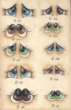 an old book with many different eyes and their corresponding parts are shown in this drawing