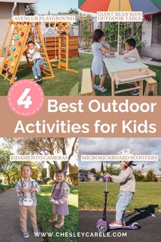 Looking for fun ways to keep your kids active and entertained outside? These 4 outdoor activities are perfect for little explorers!  Plus, they’re easy to set up and great for all ages! 🌞🏃‍♂️🎨 Save this for your next outdoor adventure! #KidsActivities #OutdoorFun #FamilyTime #PlayOutside Easy Ideas, Kids Fun, Outdoor Fun, Kids Activities