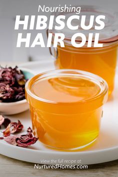 Hair Oil Recipe Homemade, Best Homemade Oil For Hair Growth, How To Make Hair Oil, Hibiscus For Hair Growth, Hibiscus Oil Diy, Diy Curl Cream For Wavy Hair, Hibiscus Oil Benefits, Hibiscus Oil For Hair Growth, Hibiscus Skin Care Diy