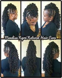 Locs Hairstyles For Long Hair, Long Curly Locs, Sisterloc Styles, Loc Mohawk, Locs Updo, Unique Haircuts, Women Locs, Curly Locs, Long Locs