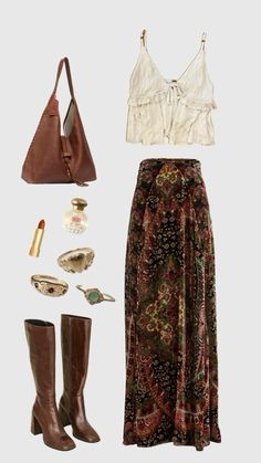 Cute outfit inspo School Summer Outfits, Summer Outfits Black, Estilo Hippy, Earthy Outfits, Estilo Hippie, Outfits Y2k