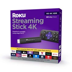 the box for rokuu streaming stick 4k