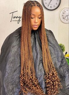 Knotless Braids Hairstyles With Color, Long Braided Hairstyles, Latest Hair Braids, Braid Trends, Knotless Box Braids, Short Box Braids, African Hair Braiding Styles