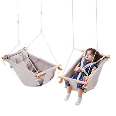 3 Modes: The VEVOR canvas hammock swing seat can be adjusted through the rope knots, transforming it into a baby swing, baby hammock, and toddler chair. Baby Hammock, Golf Carts For Sale, Baby Swing, Toddler Chair, Outdoor Canvas, 150 Lbs, Sitting Posture, Kids Playhouse, Outdoor Swing