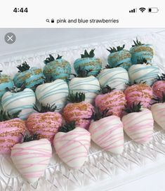 chocolate covered strawberries are arranged on a platter