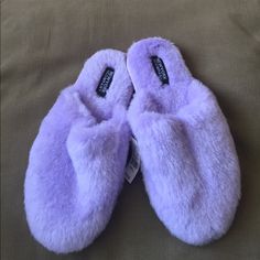 New York &Company Woman Slippers. Size Sm, Color Lilac New With Tag Has A Stain From Defect Purple Care Bear, Purple Slippers, Woman Slippers, Purple Birthday Party, Bear Slippers, Purple Birthday, Spirit Week, Shoes Slippers, Fencing